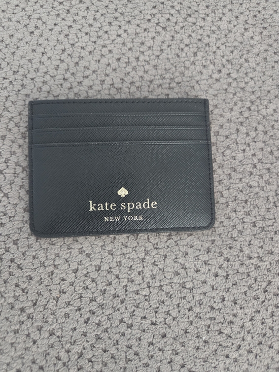 kate spade Handbags - Kate Spade Black Saffiano Leather Card Case with Gold Logo